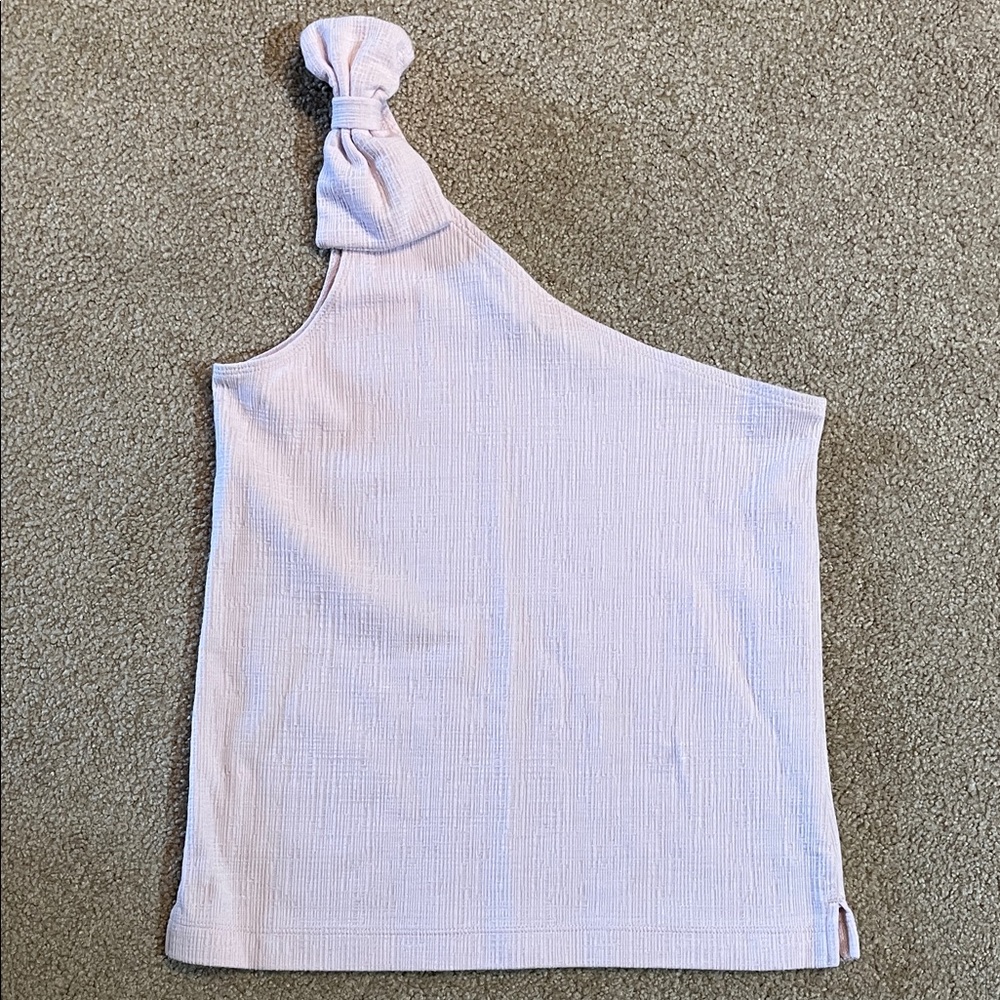 J. Crew One-Shoulder Knot Tank Top - Pale Pink